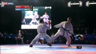 Aghayev Rafael AZE  Horuna Stanislav UKR Gold medal Fight Karate1 Premier League Tyumen 2013 [upl. by Gundry]