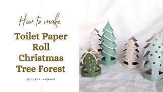 How to Make Toilet Paper Roll Christmas Trees DIY  EASIEST holiday DIY craft  At My Table [upl. by Vincents]