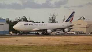 AIR FRANCE CARGO BOEING 747400F IN BQN [upl. by Eel]