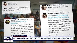 Fairfax County history teacher linked to Twitter account with controversial tweets  FOX 5 DC [upl. by Annirak]