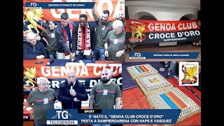 TG TELEGENOVA estratto del 2 dicembre 2023 CROCE DORO nuovo Genoa Club con Vasquez ed Haps [upl. by Itnava]