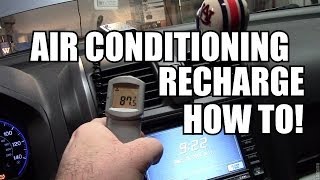 HOW TO HONDA AC System Recharge  EASY [upl. by Deck]