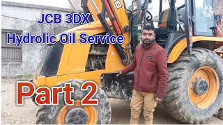 Jcb 3DX Super hydraulic oil change karna hai part 2 sarobar mechanical [upl. by Gilliam800]