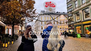 OSLO NORWAY Virtual Walking Tour In OSLO Sentrum Christmas Feeling🇧🇻🎄 Youngstorgetsentrum 4K60ftp [upl. by Onfre]