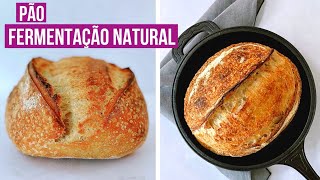 Pão de Fermentação natural na Panela de Ferro  Receita Fácil [upl. by Narah]