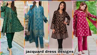 jacquard dress designsjacquard kurti designsjacquard suitsjacquard frocksjacquard shirts [upl. by Livi]