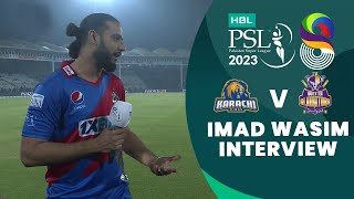 Imad Wasim Interview  Karachi Kings vs Quetta Gladiators  Match 6  HBL PSL 8  MI2T [upl. by Jarrett]