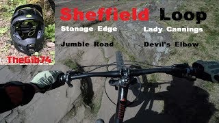 Sheffield Loop  Lady Cannings Devils Elbow Stanage Edge Peak District Chin Cam MTB [upl. by Mairb]