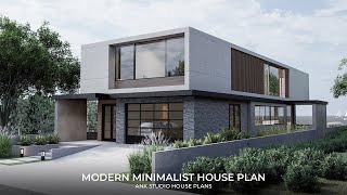 5Bedroom Modern Minimalist House Plan  4000 sq ft  5Beds 35Baths [upl. by Sedlik]