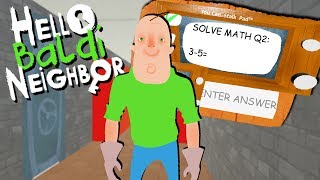 Hello BALDI Neighbor It had to be done  Baldis Basics Mod Gameplay [upl. by Cordelia]