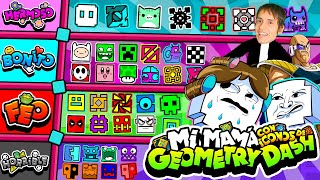 ¡¡¡MI MAMÁ VE TODOS LOS ICONOS DE GEOMETRY DASH Y TOPMANIAS [upl. by Bondy]