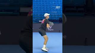 Jannik Sinner amp Taylor Fritz Training at the ATP Fknals 2024 [upl. by Carolus]