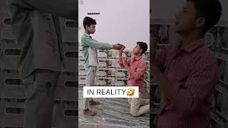 Movie vs reality😂🤣shorts funny comedy youtubeshorts viral movie reality funny viralshort [upl. by Enaoj]