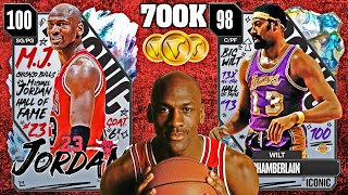 700K VC Pack Opening for 100 Overall MICHAEL JORDAN NBA 2k24 Myteam quotICONICquot Packs LIVE [upl. by Nalyorf]