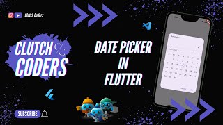 How to Select Date in Flutter  DatePicker  ClutchCoders flutter dart vscode tutorial video [upl. by Ayote]