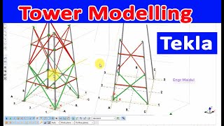 Telecommunication tower modelling in Tekla structure 211 in Bangla tutorial [upl. by See]