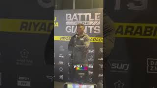 Ultimate Showdown Wrestling vs Jiu Jits Ngannous post fight itw pfl mma battleofthegiants [upl. by Sofie819]