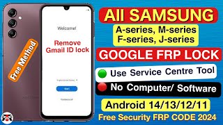 SAMSUNG FRP BYPASS 2024🔥ANDROID 121314 Latest Security 2024✔️Frp Lock Removal  Frp Unlock [upl. by Lauritz978]