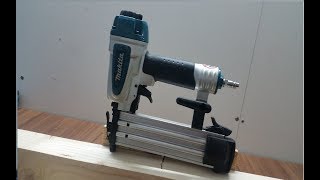 Makita AF505  AF505N Brad Nailer  How To Use A Nail Gun Woodworking tool review [upl. by Ardeha]