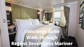 Concierge Suite Walkthrough I Regent Seven Seas Mariner [upl. by Mulloy]