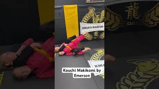 Judo throw Kouchi Makikoma Small inner winding performed by Emerson on her sister Megan [upl. by Clardy28]