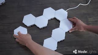 NodeLights  Modular Touch Hex Lights [upl. by Aehsila]