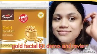 facial at 🏡 homeBee one gold facial kiteasy stepskin careglowing skin at home [upl. by Yolanthe]