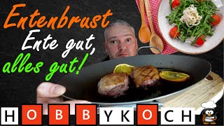 Entenbrust knusprig braten rosa Entenbustfilet zubereiten ENTE gut ALLES Brust oder Keule 😜 [upl. by Maibach]