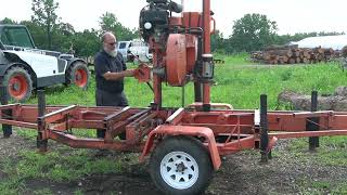 1995 WoodMizer LT40 G24 Portable Band Mill for sale [upl. by Trembly]