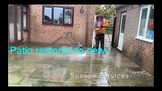 Indian stone patio jet washed  youtube subscribe [upl. by Ainecey]