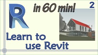 Revit  Complete Tutorial for Beginners  Learn to use Revit in 60 minutes  Part 2 [upl. by Anitsihc]