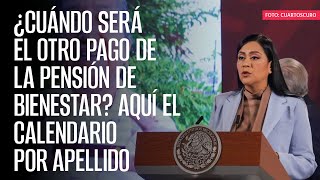 ¿Cuándo será el otro pago de la Pensión de Bienestar Aquí el calendario por apellido [upl. by Ateval]