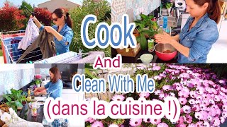 COOK AND CLEAN WITH ME 💗 Ménage et repas rapide à midi   LITTLE BENE [upl. by Prescott]