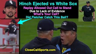 E186  AJ Hinch Ejected by Marvin Hudson After Replay Lets Out Call Stand on Fly Ball Bobbled  Wall [upl. by Haggai]