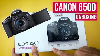 Canon EOS 850D Unboxing and Overview 45 AF Points Eye AF Hindi [upl. by Garold]