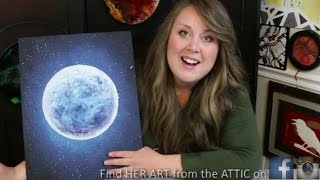 How to Paint a Moon amp Star filled Sky · Bella Luna [upl. by Suivatnom]