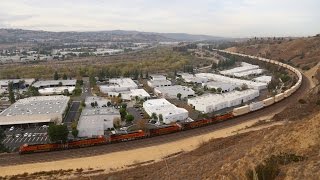 BNSF San Bernardino Sub Santa Ana Canyon Part 1 of 2 [upl. by Folly]