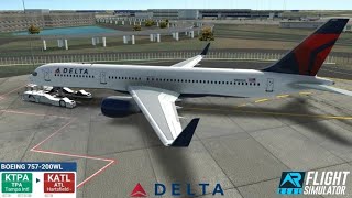 Real Flight Simulator Delta 757200 Tampa Airport KTPA HartsfieldJackson Atlanta Airport KATL [upl. by Fara]