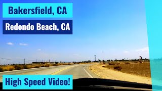 Shafter CA to Bakersfield CA  High Speed Driving Video [upl. by Neelhtakyram]