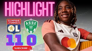 Résumé Lyon 11 vs St Etienne 0 Joli but de Melchie Dumornay [upl. by Hanavas]