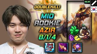 Azir Mid Build Rookie Liandrys Torment Grasp of the Undying  LOL KR Challenger Patch 1414 [upl. by Llerrehc]