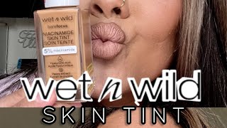 Wet N Wild niacinimide skin tint foundation review [upl. by Hagan402]