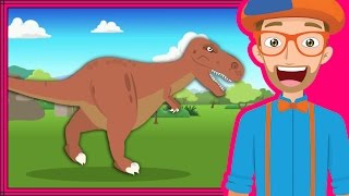 The Dinosaur Song by Blippi  Dinosaurs Cartoons for Children [upl. by Adrell]