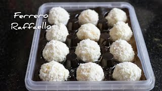 Ferrero Raffaello ChocolateHomemade Ferrero RaffaelloWhite Raffaello ChocolateSums Cooking Diary [upl. by Fang]