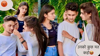 Flirting Prank On Cute Girl 👧  आज तो पकड़े गये 😫🙏  Harshit PrankTv [upl. by Brigham963]