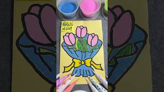 Tulip bouquetrelaxing sandpainting satisfying [upl. by Buddy]