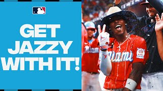 Jazz Chisholm Jr LAUNCHES the Marlins first grand slam of the year [upl. by Gee]