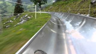 Pfingstegg Sommerrodelbahn Fahrt mit Unfall  Toboggan run with accident [upl. by Mulcahy894]