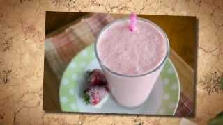 Strawberry Cream Smoothie  gestational diabetes recipes [upl. by Nostaw]