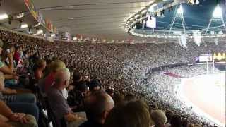 Massive Mexican Wave  London 2012 Olympic Stadium [upl. by Atteyram]